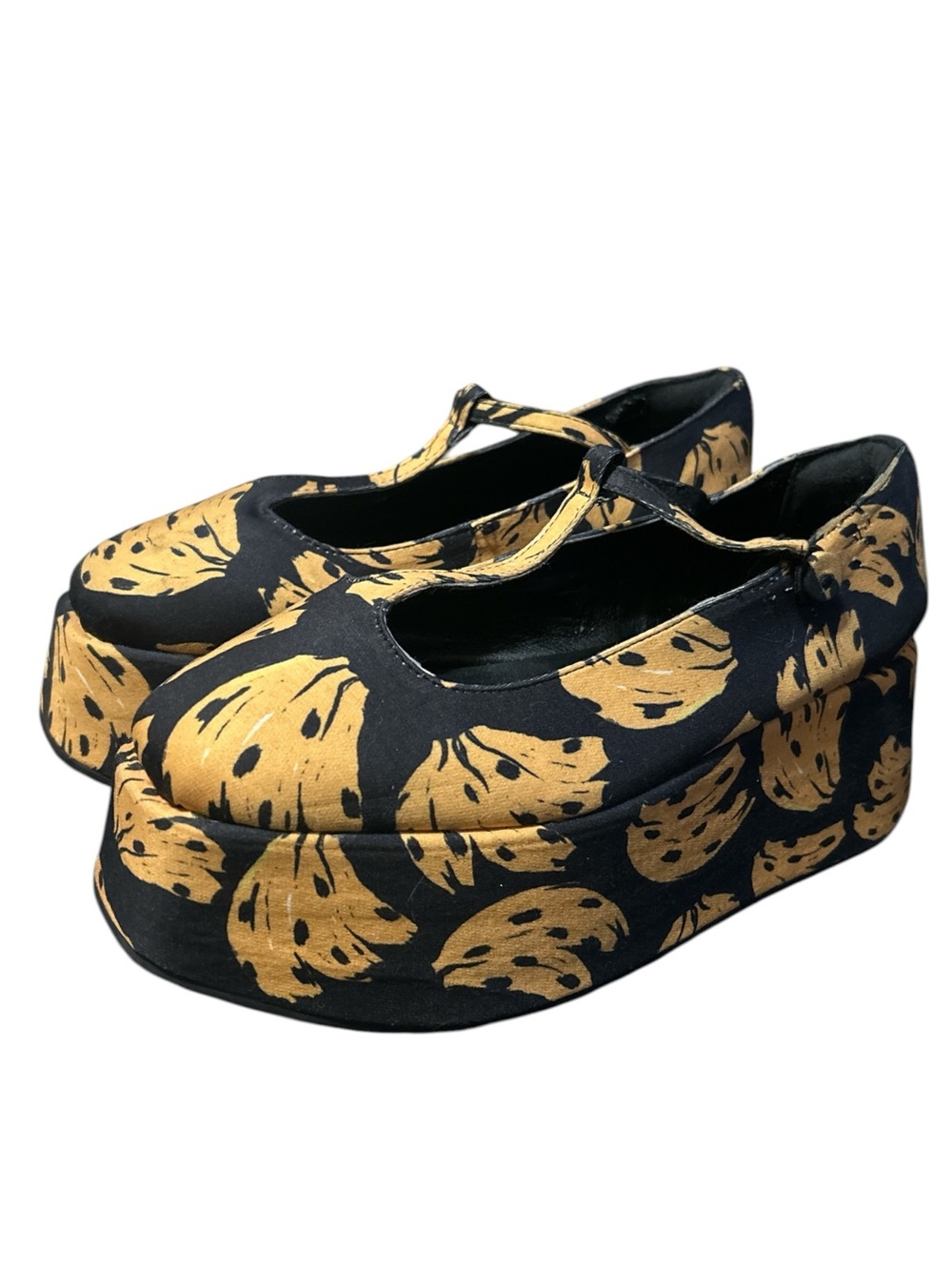 Farm Rio Black Bananica Bunch Platform Ballerina Mary Jane / Women’s Sz 7.5 US - Picture 2 of 14